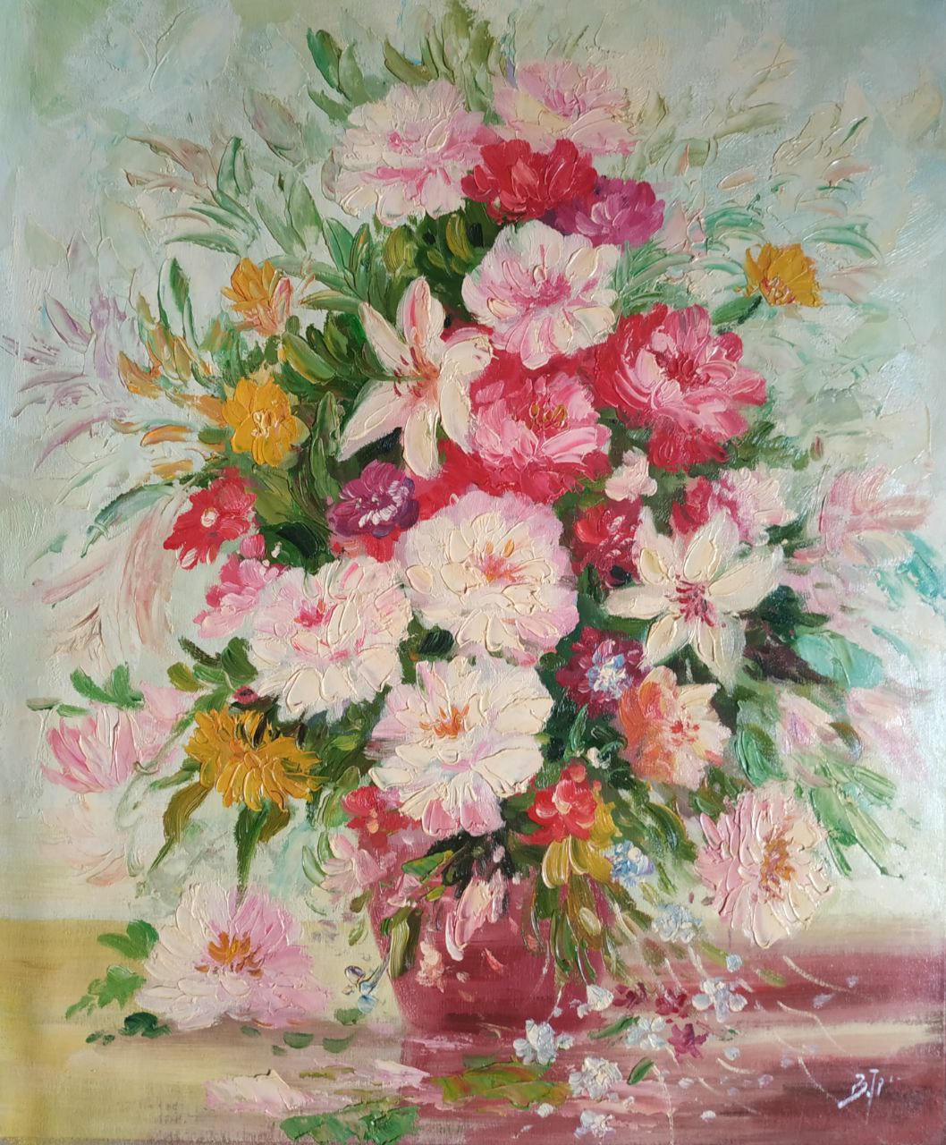 Картина маслом Весенний букет 50х60